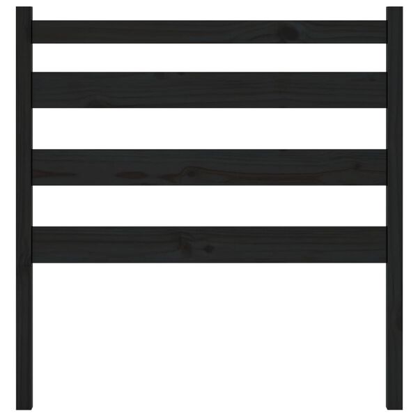 vidaXL sengegærde 96x4x100 cm massivt fyrretræ sort