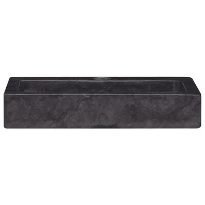 vidaXL væghængt håndvask 38x24x6,5 cm marmor sort