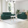 vidaXL Sofa S&aelig;t 2 pcs M&oslash;rkegr&oslash;n 182 x 80 x 82 cm Stof