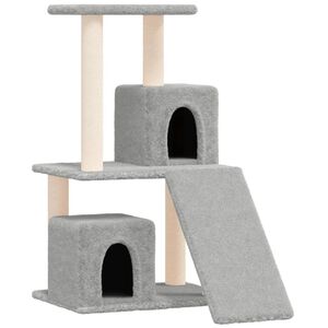 vidaXL kradsetr&aelig; med sisalstolper 82 cm lysegr&aring;