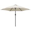 vidaXL parasol 3 m st&aring;lstang sandhvid