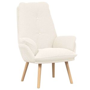 vidaXL l&aelig;nestol Creme 69 x 74 x 93 cm Sherpa-stof