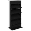 vidaXL Magasin Rack med hylde Sort eg 70 x 41 x 156 cm Konstrueret tr&aelig;
