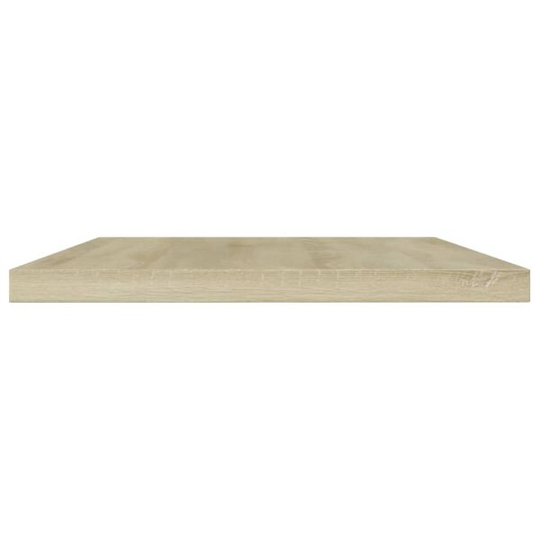 vidaXL boghylder 4 stk. 60x10x1,5 cm konstrueret tr&aelig; sonoma-eg