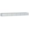vidaXL h&oslash;jbed 480x80x45 cm galvaniseret st&aring;l s&oslash;lvfarvet