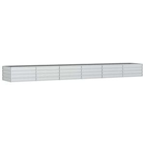 vidaXL h&oslash;jbed 480x80x45 cm galvaniseret st&aring;l s&oslash;lvfarvet