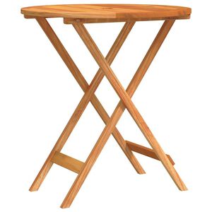 vidaXL foldbart havebord &Oslash;60x75 cm massivt eukalyptustr&aelig;