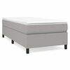 vidaXL Boxspring sengeramme Lysegr&aring; 100x200 cm Stof