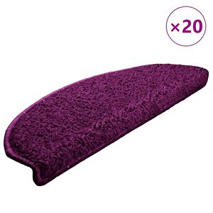 vidaXL trappem&aring;tter 20 stk. 65x21x4 cm violet halvrund stor