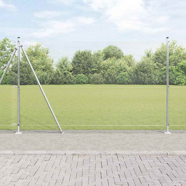vidaXL Hegnsp&aelig;l S&oslash;lv 25 x 1,4 m (16 x 16 mm mesh) St&aring;l