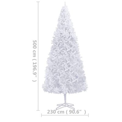 vidaXL kunstigt juletræ med lys 500 cm hvid