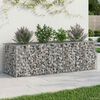 vidaXL Gabion h&oslash;jbed S&oslash;lv 180 x 60 x 55 cm Galvaniseret st&aring;l