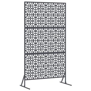 vidaXL Privatlivssk&aelig;rm 100 x 50 x 180 cm St&aring;l Antracit