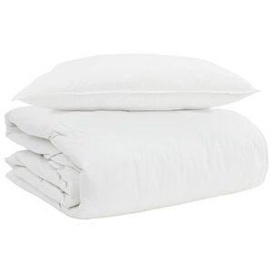 vidaXL 2-i-1 Dyne med pude 2 stk. Hvid Dunfjer
