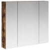 vidaXL Badev&aelig;relsesspejlskab R&oslash;get eg 80 x 14.5 x 70 cm