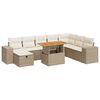 vidaXL sofas&aelig;t til haven 9 dele med hynder polyrattan akacietr&aelig; beige