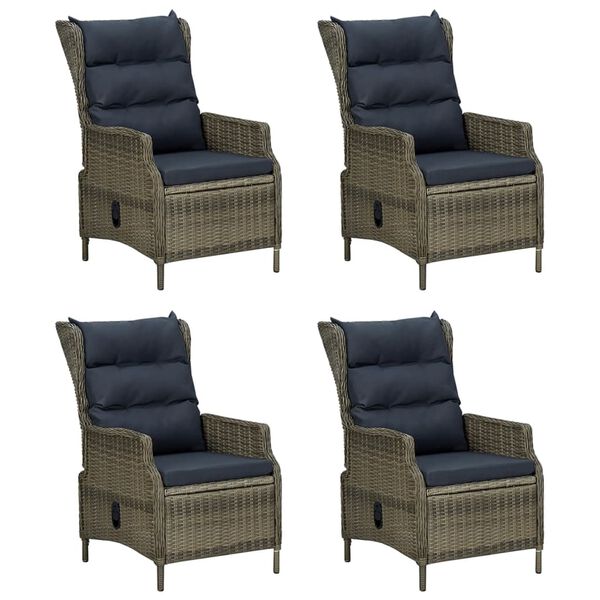 vidaXL spisebordss&aelig;t til haven 5 dele polyrattan brun