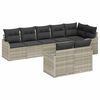 vidaXL Havesofa S&aelig;t Lysegr&aring; polyrattan