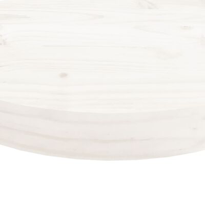 vidaXL bordplade Ø30x3 cm rund massivt fyrretræ hvid