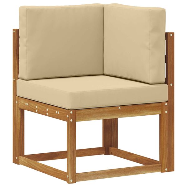 vidaXL Udend&oslash;rs sofagruppe med pude 4 pcs Naturlig og Beige