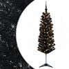vidaXL Kunstigt slankt juletr&aelig; med julekugle 120 cm 150 LED'er