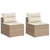 vidaXL sofamoduler til haven 2 stk. med hynder polyrattan beige