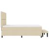 vidaXL Box spring seng med madras Creme 160 x 200 cm Stof
