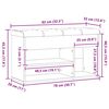 vidaXL skobænk 82x32x45,5 cm konstrueret træ kunsteg