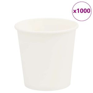vidaXL kaffekopper af papir 1000 stk. 4oz 100ml hvid