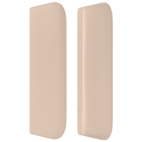 vidaXL sengegavl med kanter 103x16x78/88 cm kunstl&aelig;der cappuccino