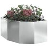 vidaXL Hj&oslash;rne Plantekasse S&oslash;lv 60 x 60 x 35 cm Galvaniseret st&aring;l