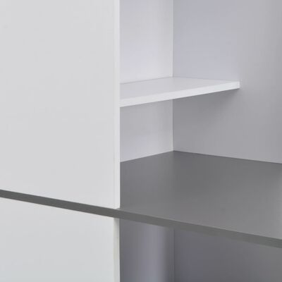 vidaXL barbord med skab 115 x 59 x 200 cm hvid