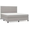 vidaXL kontinentalseng 160x200 cm stof lysegr&aring;