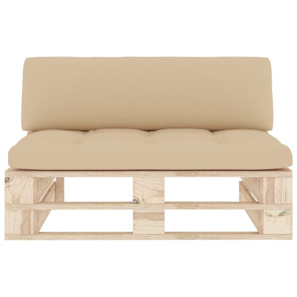 vidaXL midtermodul til pallesofa impr&aelig;gneret fyrretr&aelig;