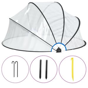 vidaXL poolkuppel 315x158 cm PVC