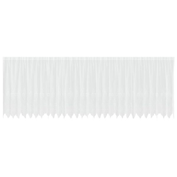 vidaXL Lace Gardin med gardiner Blomstret Hvid 180 x 750 cm Polyester