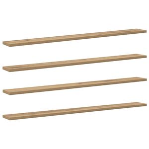 vidaXL Boghylde Br&aelig;t 3 niveauer 4 stk. 100 x 10 x 1,5 cm Brun