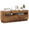 vidaXL tv-bord m. LED-lys 100x35x40 cm konstrueret træ antikt træ