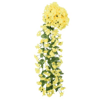 vidaXL kunstige blomsterguirlander 3 stk. 85 cm gul