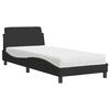vidaXL seng med madras Dover 90x190 cm velour sort