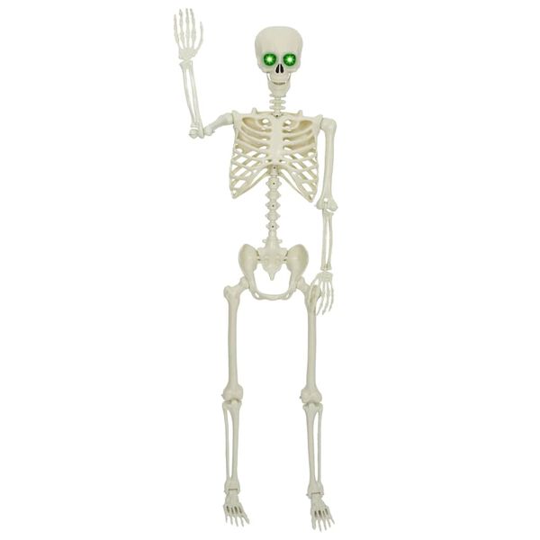 vidaXL Halloween Skelet Hvid 155 x 38.5 cm Plastik