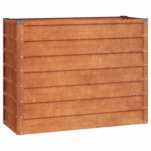 vidaXL h&oslash;jbed 100x40x77 cm cortenst&aring;l rustfarvet