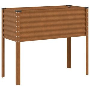 vidaXL Have Blomsterkrukke Rusten 100 x 41 x 90 cm Galvaniseret st&aring;l