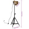 vidaXL gulvlampe 35x35x65/95 cm 25 W E27 antik messingfarve