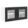vidaXL V&aelig;gglas skab PORTO Sort 80 x 31 x 40 cm Konstrueret tr&aelig;