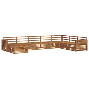 vidaXL Sofas&aelig;t 8 pcs Naturfarvet Massivt Akacietr&aelig;