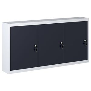 vidaXL v&aelig;gmonteret v&aelig;rkt&oslash;jsskab industriel stil metal gr&aring; og sort