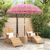 vidaXL Balinesisk Parasol Lyser&oslash;d 215 x 215 x 260 cm