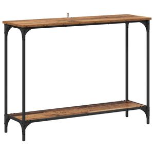 vidaXL Konsolbord Gammelt tr&aelig; 101 x 30.5 x 75 cm Konstrueret tr&aelig;