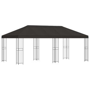 vidaXL Have Gazebo 6 x 3 m Antracit Polyester og St&aring;l 190 gsm